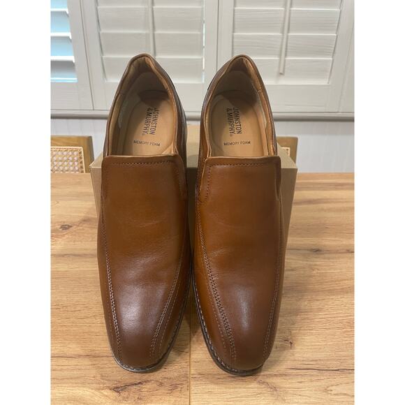 Johnston & Murphy Lewis Venetian Loafers Tan Full Grain Size 9.5 NWOB Dressy - Picture 4 of 12